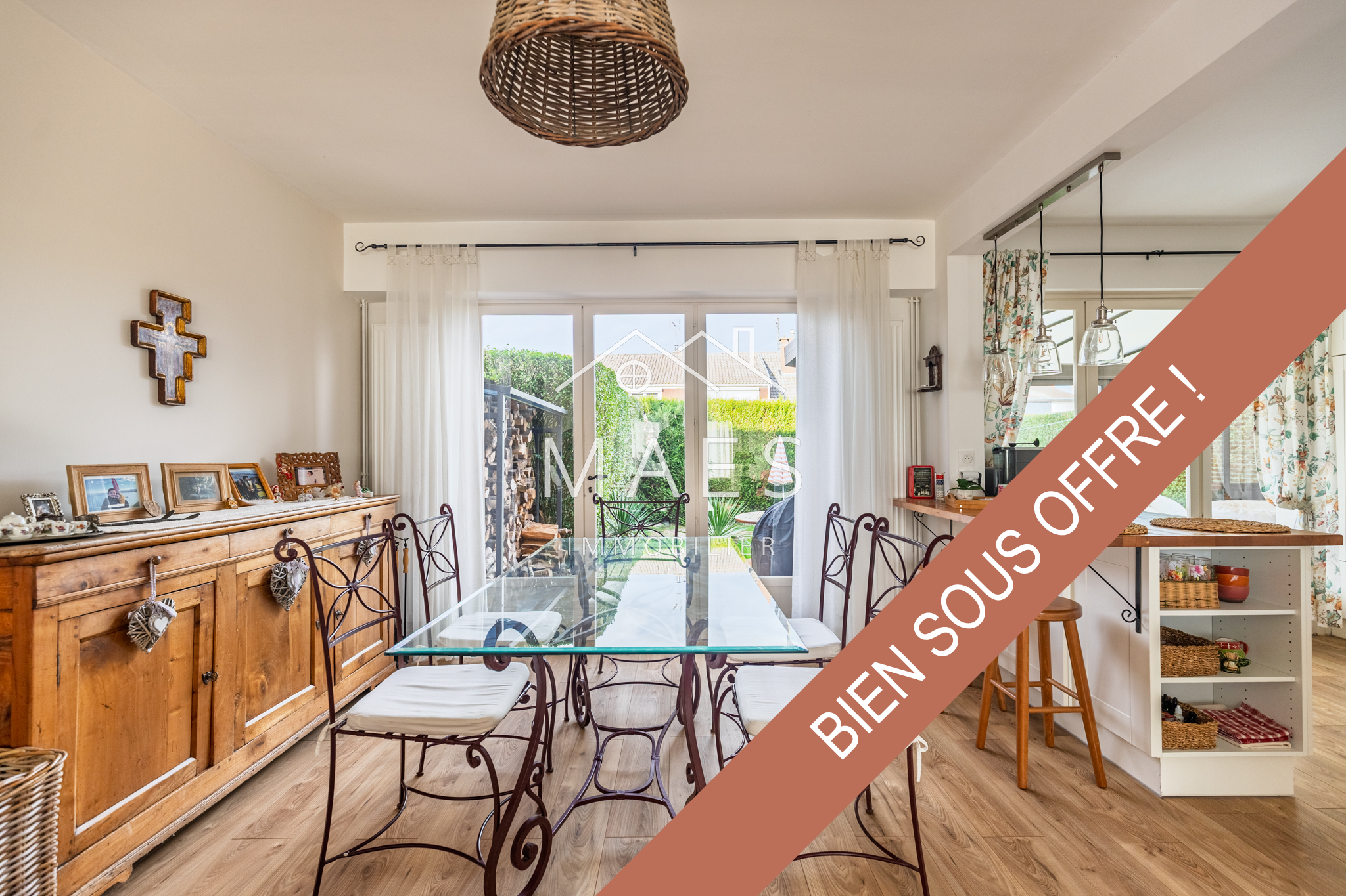 Maison semi-individuelle de 108 m2 – 3 chambres – jardin